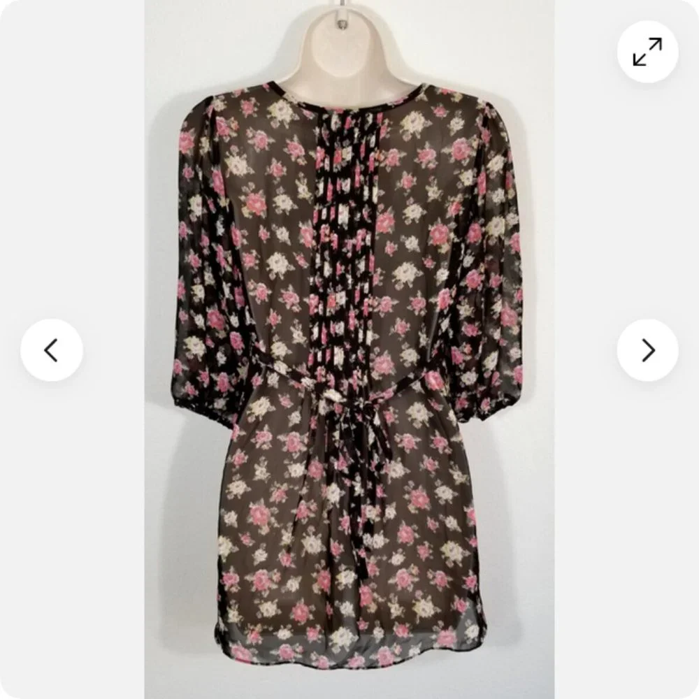 GUESS Chiffon Top Blouse 5854E1M - Picture 7 of 15